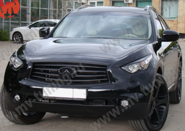 Накладки на фары (реснички) var №2 для Infiniti FX (2nd generation) купить недорого с доставкой в Волоколамск