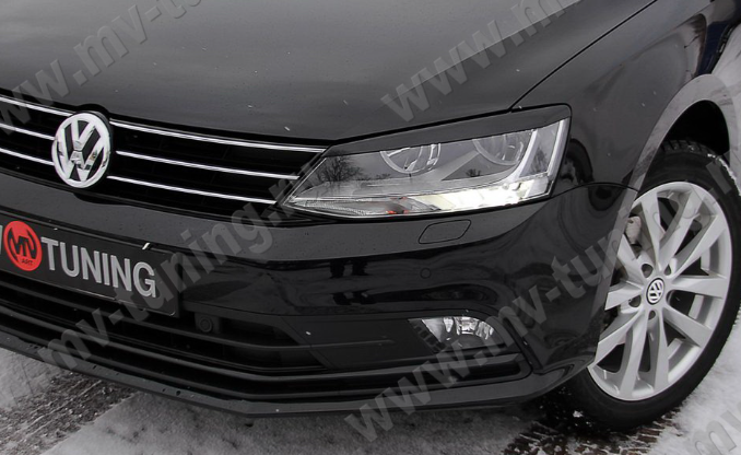 Накладки на фары (реснички) для Volkswagen Jetta VI (2010-2018) купить недорого с доставкой в Волоколамск