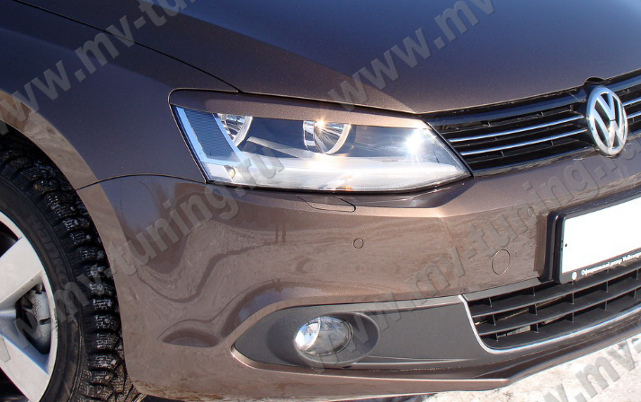 Накладки на фары (реснички) для Volkswagen Jetta VI (2010-2018) купить недорого с доставкой в Волоколамск