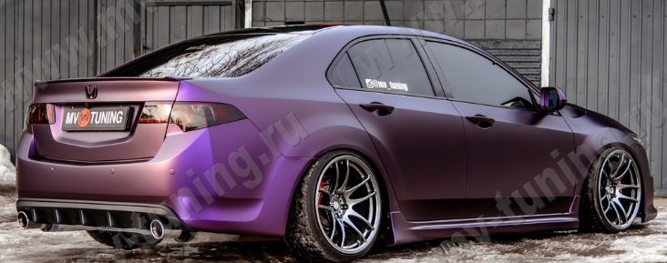 Диффузор заднего бампера с килями для Honda Accord VIII (2008-2013) купить недорого с доставкой в Волоколамск