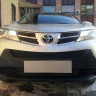 Защита радиатора "Standart" Toyota RAV4 (2012-2015) верх, чёрная купить недорого с доставкой в Волоколамск