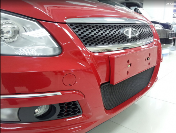 Защита радиатора "Standart" Chery M11 (2010-2016) чёрная купить недорого с доставкой в Волоколамск