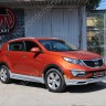 Накладки на пороги "JSW Style" для KIA Sportage (3rd) (2010-2016) купить недорого с доставкой в Волоколамск