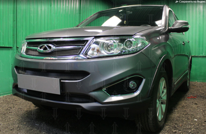 Защита радиатора "Standart" Chery Tiggo 5 (2014-2016) низ, чёрная купить недорого с доставкой в Волоколамск