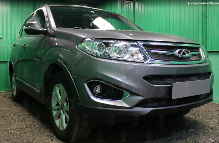 Защита радиатора "Standart" Chery Tiggo 5 (2014-2016) низ, чёрная купить недорого с доставкой в Волоколамск