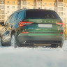 Имитация насадок глушителя BLACK (черный глянец) для Skoda Kodiaq (2016-н.в.) купить недорого с доставкой в Волоколамск