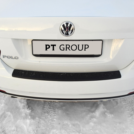 Накладка на задний бампер (ABS) Volkswagen Polo седан (2015-2020 г.в.) купить недорого с доставкой в Волоколамск