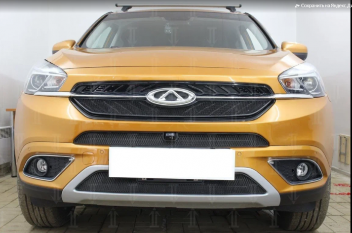 Защита радиатора "Standart" Chery Tiggo 7 (2016-2020) верх, чёрная купить недорого с доставкой в Волоколамск